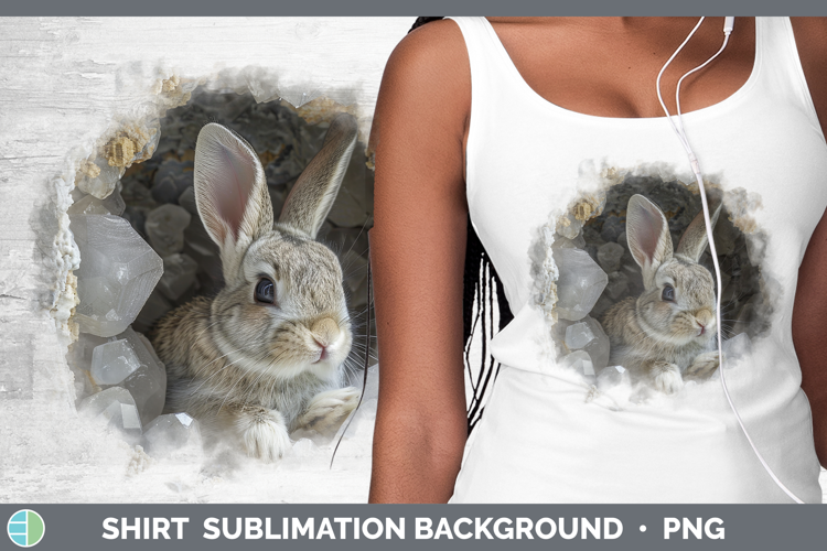BS02 Geode Bunny Shirt Sublimation Sublimation Background De