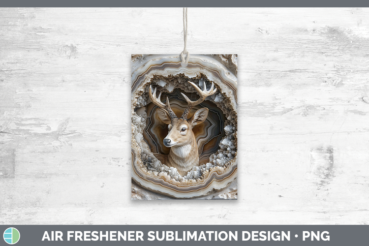 BS02 Geode Deer Air Freshener Sublimation Car Freshener Desi