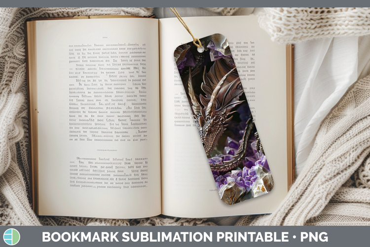 BS02 Geode Dragon Bookmark Sublimation Printable Designs