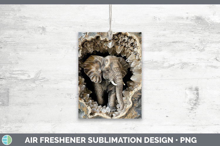 BS02 Geode Elephant Air Freshener Sublimation Car Freshener