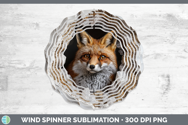 BS02 Geode Fox Wind Spinner Sublimation Spinner Designs