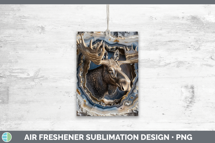 BS02 Geode Moose Air Freshener Sublimation Car Freshener Des