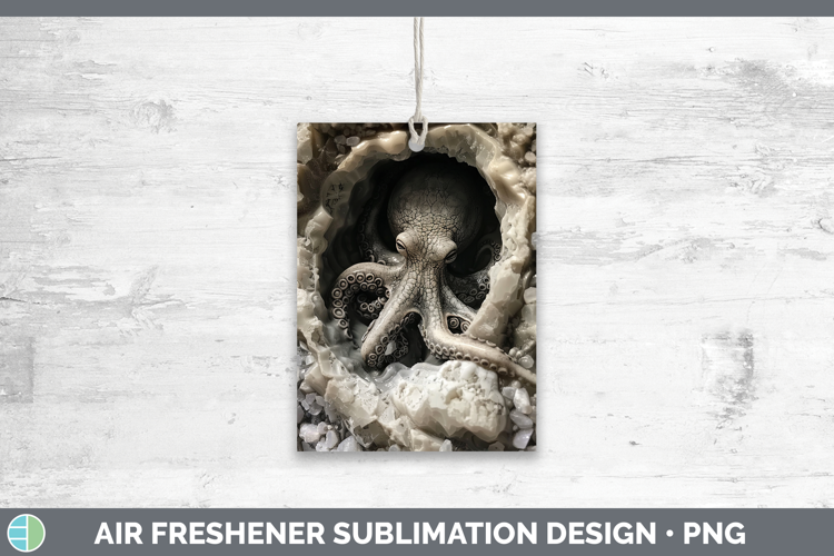 BS02 Geode Octopus Air Freshener Sublimation Car Freshener D