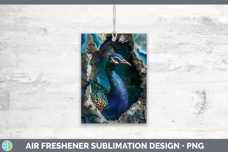 BS02 Geode Peacock Air Freshener Sublimation Car Freshener D