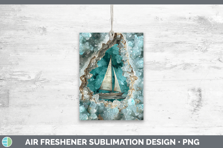 BS02 Geode Sail Boat Air Freshener Sublimation Car Freshener
