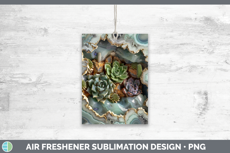 BS02 Geode Succulents Air Freshener Sublimation Car Freshene