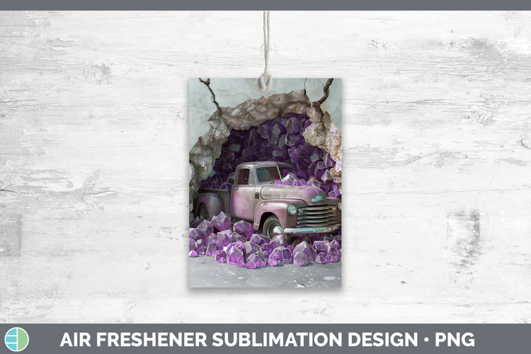 BS02 Geode Vintage Truck Air Freshener Sublimation Car Fresh