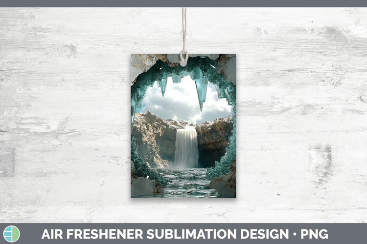 BS02 Geode Waterfall Air Freshener Sublimation Car Freshener