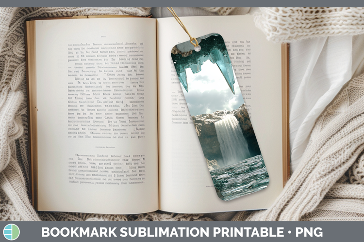 BS02 Geode Waterfall Bookmark Sublimation Printable Designs