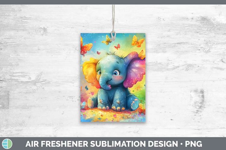 BS02 Glitter Elephant Air Freshener Sublimation Car Freshene
