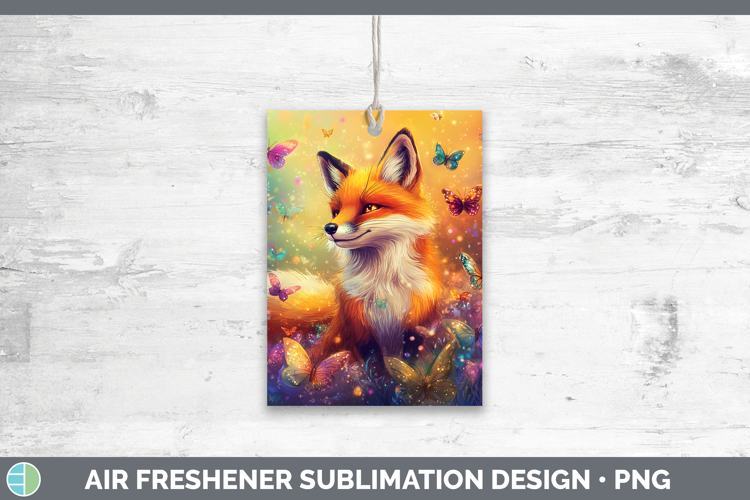 BS02 Glitter Fox Air Freshener Sublimation Car Freshener Des
