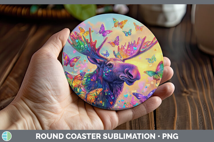 GorgeousBS02 Glitter Round Coaster design.