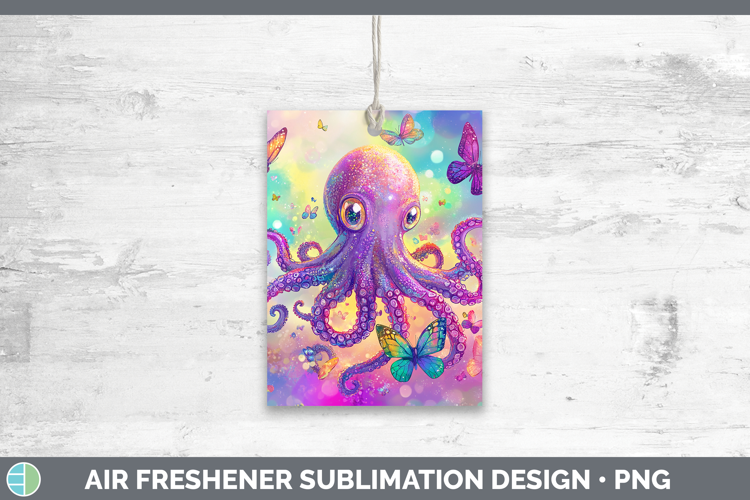 BS02 Glitter Octopus Air Freshener Sublimation Car Freshener