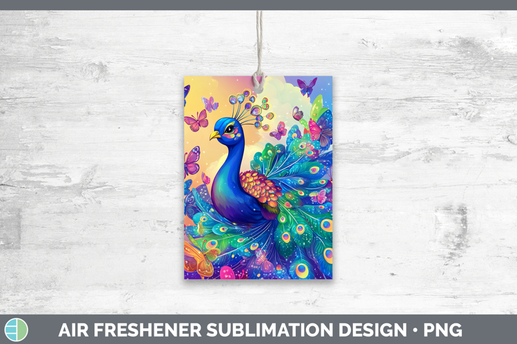 BS02 Glitter Peacock Air Freshener Sublimation Car Freshener
