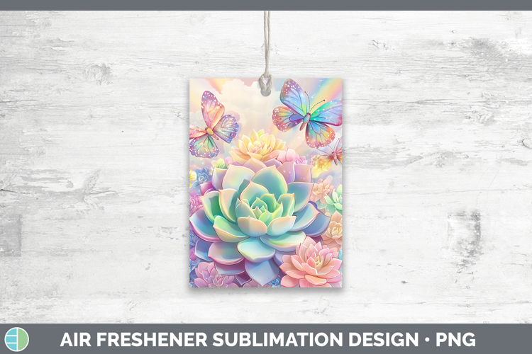 BS02 Glitter Succulents Air Freshener Sublimation Car Freshe