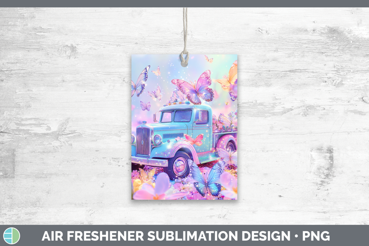 BS02 Glitter Vintage Truck Air Freshener Sublimation Car Fre