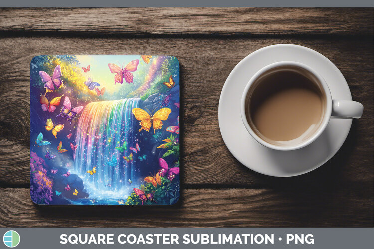 GorgeousBS02 Glitter Square Coaster design.