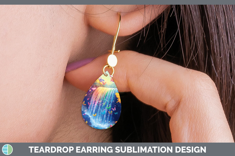 GorgeousBS02 Glitter Teardrop Earrings design.