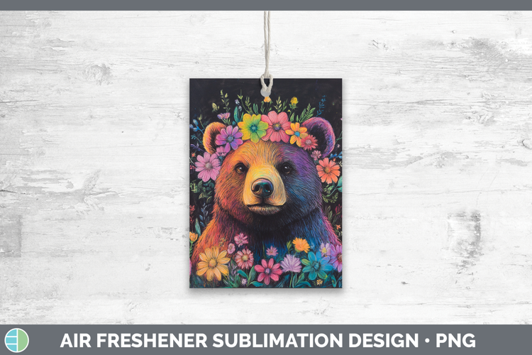 BS02 Rainbow Bear Air Freshener Sublimation Car Freshener D