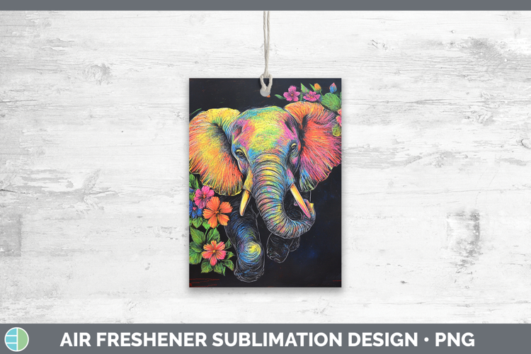 BS02 Rainbow Elephant Air Freshener Sublimation Car Freshen