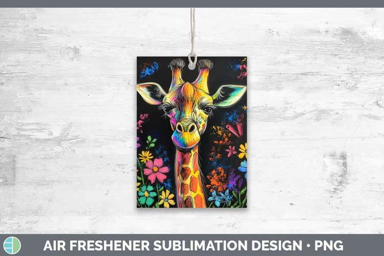 BS02 Rainbow Giraffe Air Freshener Sublimation Car Freshene