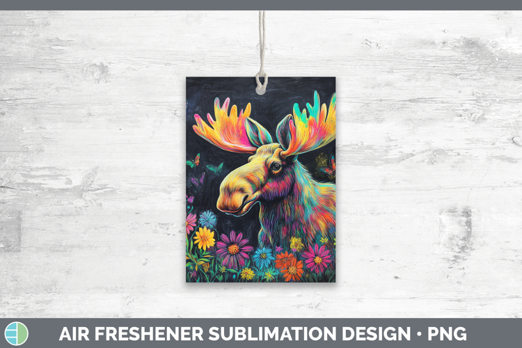 BS02 Rainbow Moose Air Freshener Sublimation Car Freshener