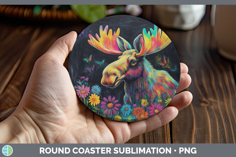 GorgeousBS02 Rainbow Round Coaster design.