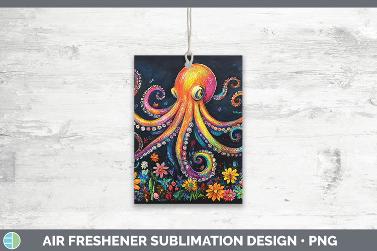 BS02 Rainbow Octopus Air Freshener Sublimation Car Freshene