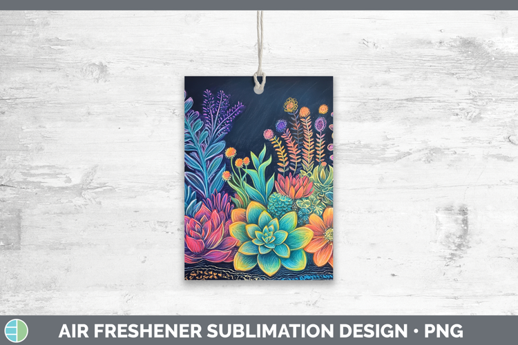 BS02 Rainbow Succulents Air Freshener Sublimation Car Fresh