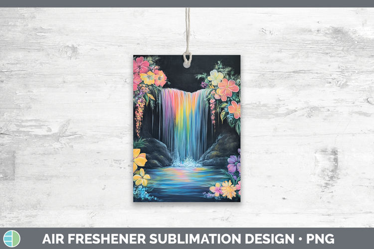 BS02 Rainbow Waterfall Air Freshener Sublimation Car Freshe