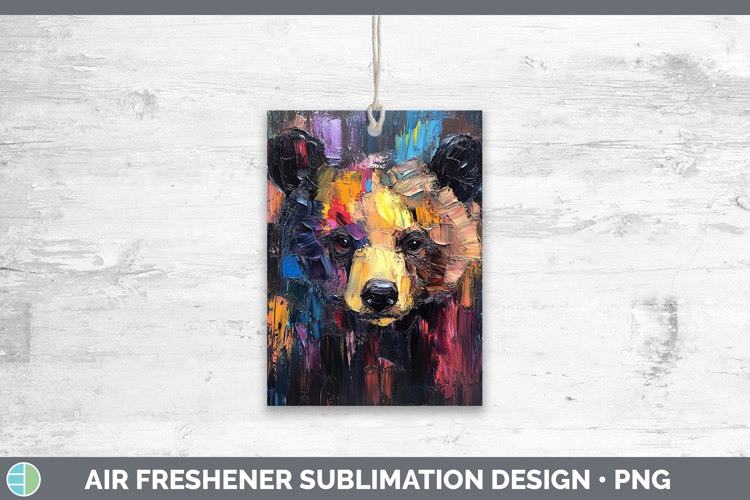 BS02 Thick Paint Bear Air Freshener Sublimation Car Freshene