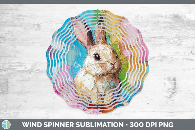 BS02 Thick Paint Bunny Wind Spinner Sublimation Spinner Desi