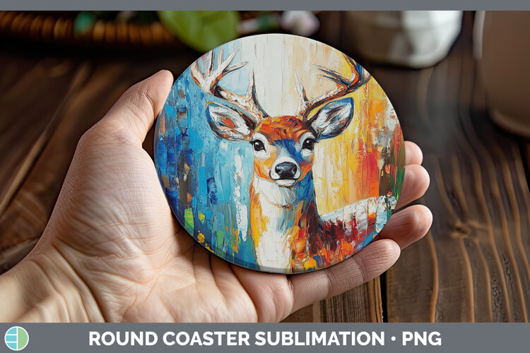 GorgeousBS02 Thick Paint Round Coaster design.