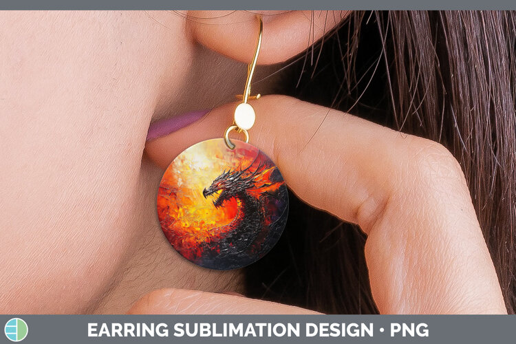 GorgeousBS02 Thick Paint Round Earrings design.