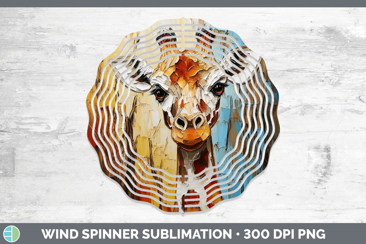 BS02 Thick Paint Giraffe Wind Spinner Sublimation Spinner De