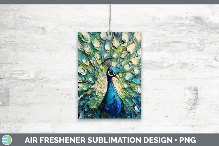 BS02 Thick Paint Peacock Air Freshener Sublimation Car Fresh