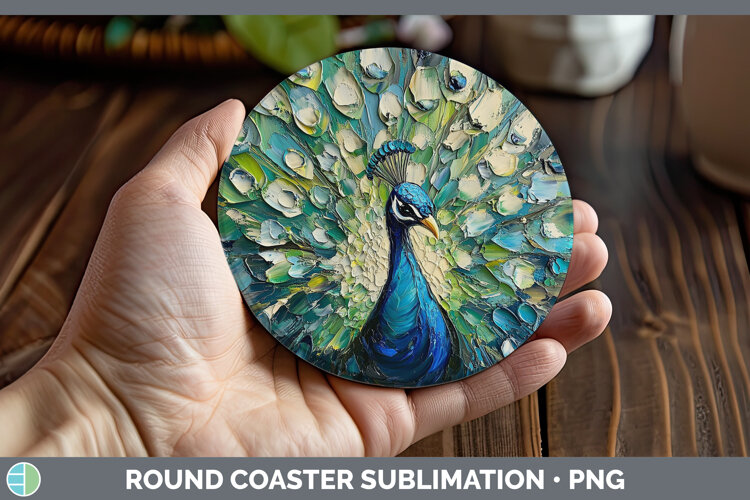 GorgeousBS02 Thick Paint Round Coaster design.