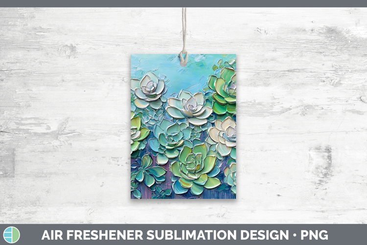 BS02 Thick Paint Succulents Air Freshener Sublimation Car Fr