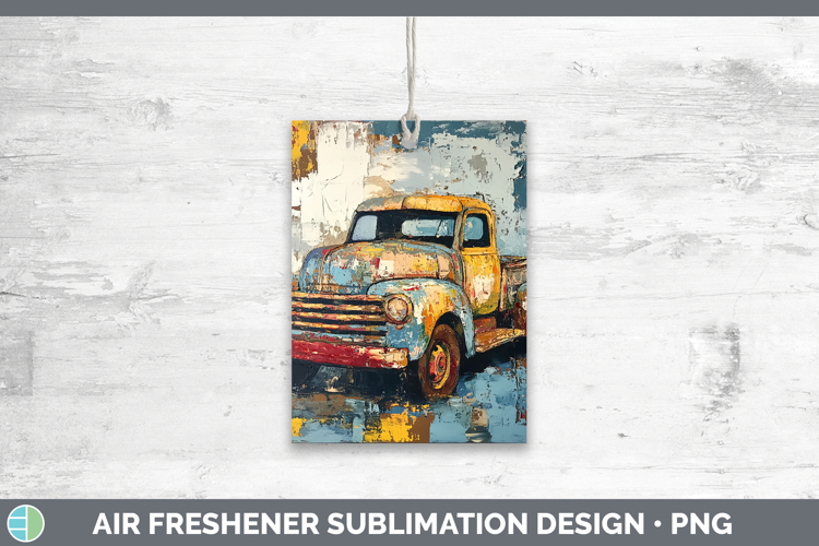 BS02 Thick Paint Vintage Truck Air Freshener Sublimation Car