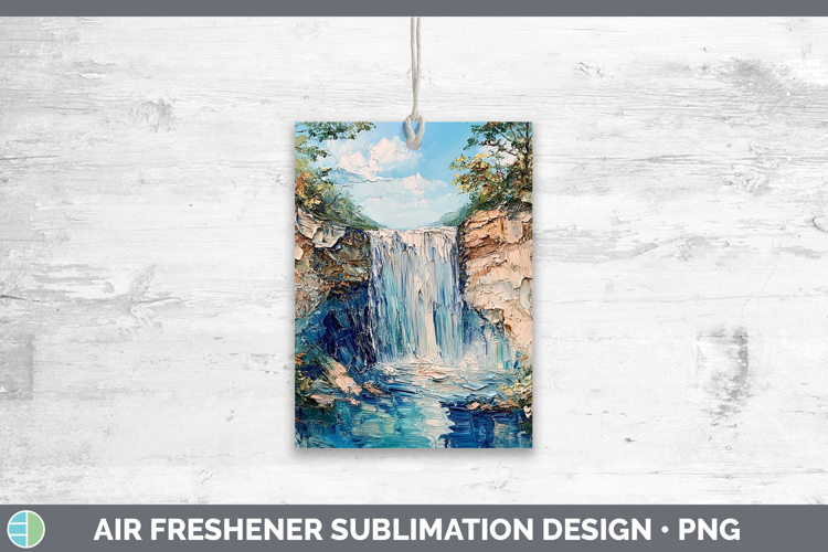 BS02 Thick Paint Waterfall Air Freshener Sublimation Car Fre