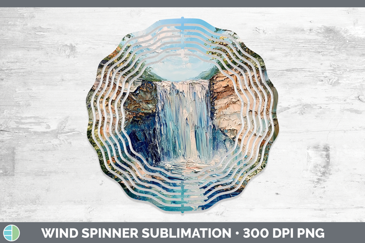 BS02 Thick Paint Waterfall Wind Spinner Sublimation Spinner