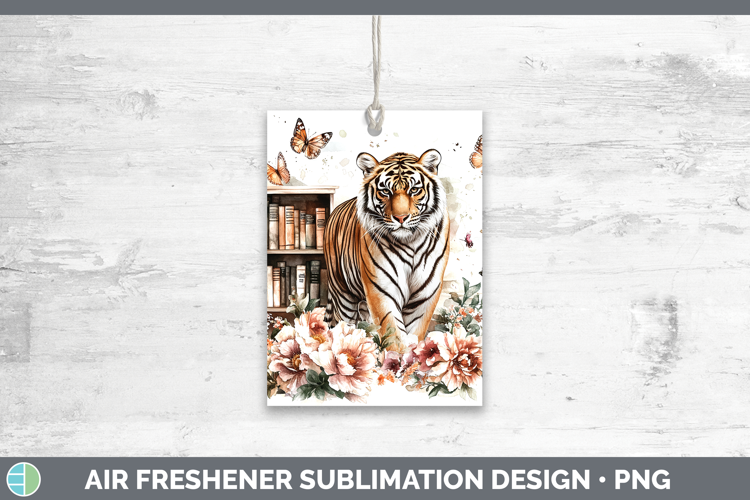 BS03 Bookshelf Tiger Air Freshener Sublimation Car Freshener