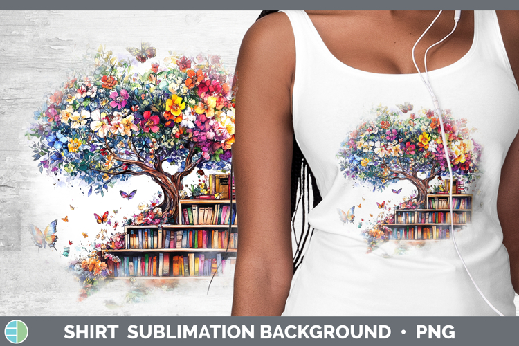 BS03 Bookshelf Tree of Life Shirt Sublimation Sublimation Ba