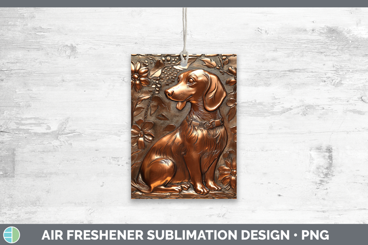 BS03 Copper Relief Dachshund Air Freshener Sublimation Car F