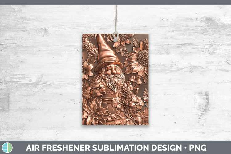 BS03 Copper Relief Gnome Air Freshener Sublimation Car Fresh