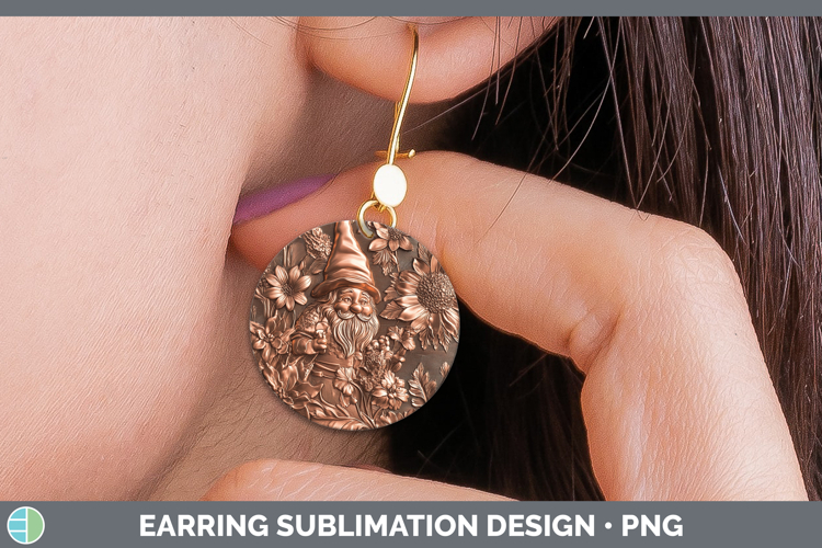GorgeousBS03 Copper Relief Round Earrings design.