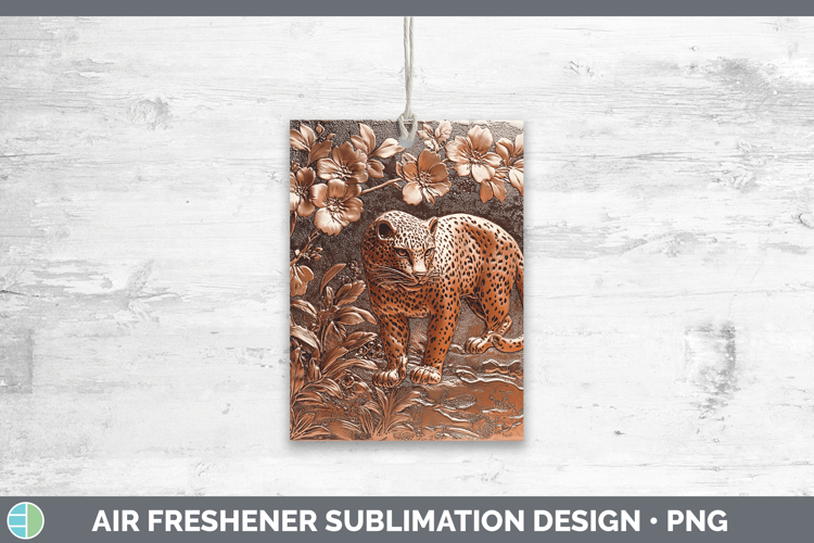 BS03 Copper Relief Leopard Air Freshener Sublimation Car Fre