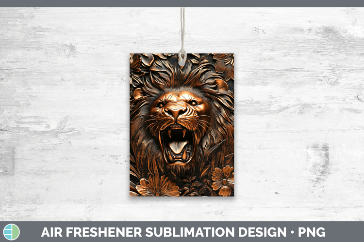 BS03 Copper Relief Lion Air Freshener Sublimation Car Freshe