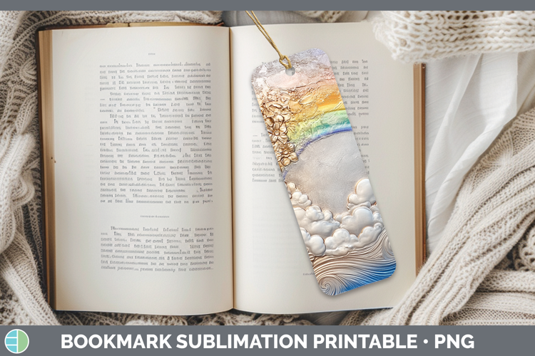 BS03 Copper Relief Rainbow Bookmark Sublimation Printable De