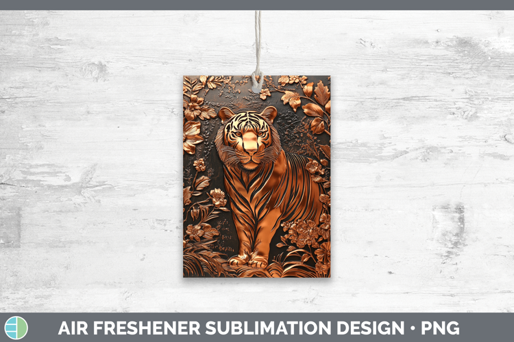 BS03 Copper Relief Tiger Air Freshener Sublimation Car Fresh